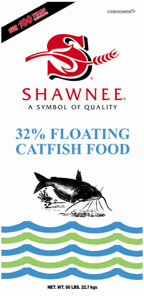 Shawnee 32% Floating Catfish Food- 50#