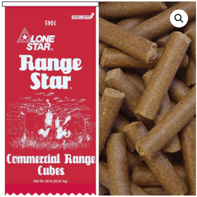 Lone Star® Range Star 20% Range Cubes 50#